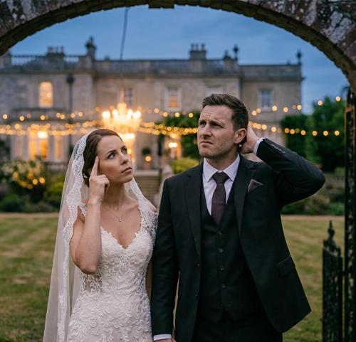 Confused Bride and Groom